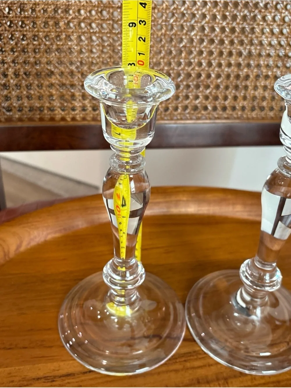 Tiffany & Company Crystal Candlesticks (2) 8 1/4” Tall—Dining—Elegant—BEAUTIFUL